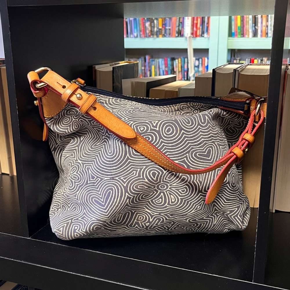 Dooney & Bourke Canvas and Leather Trim Shoulder Bag